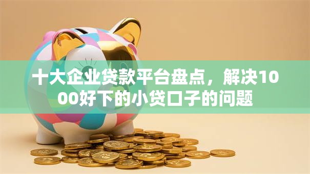 十大企业贷款平台盘点，解决1000好下的小贷口子的问题