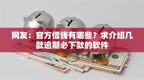 网友：官方借钱有哪些？求介绍几款逾期必下款的软件