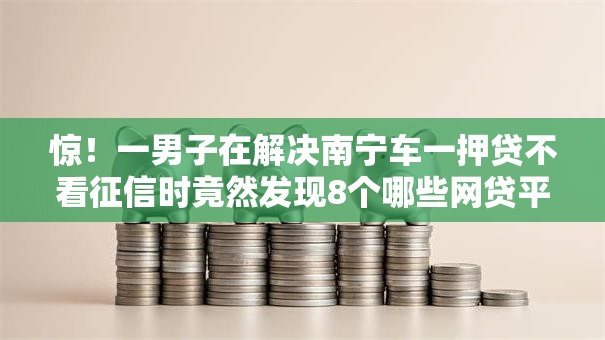 惊！一男子在解决南宁车一押贷不看征信时竟然发现8个哪些网贷平台不上征信，事后分享了出来