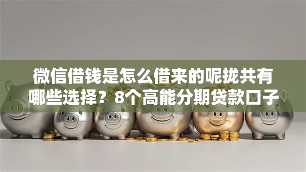 微信借钱是怎么借来的呢拢共有哪些选择？8个高能分期贷款口子新秀详解