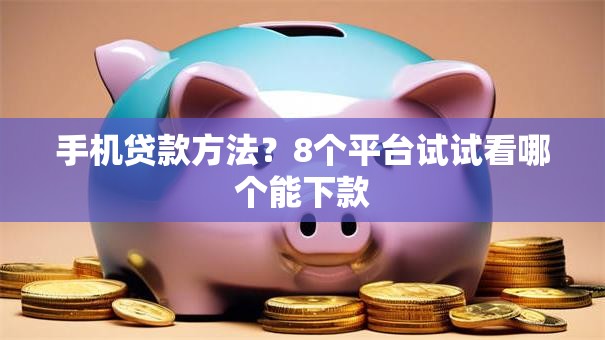 手机贷款方法？8个平台试试看哪个能下款