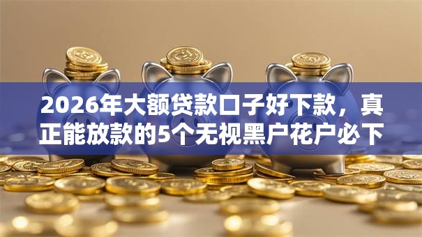 2026年大额贷款口子好下款，真正能放款的5个无视黑户花户必下款口子推荐