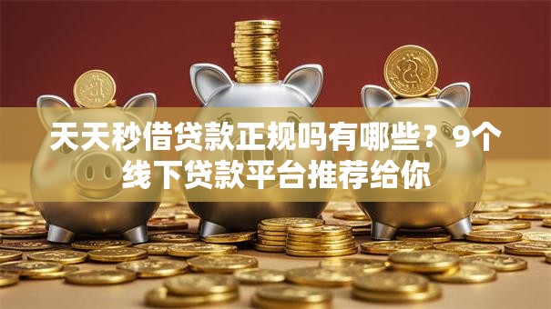 天天秒借贷款正规吗有哪些？9个线下贷款平台推荐给你