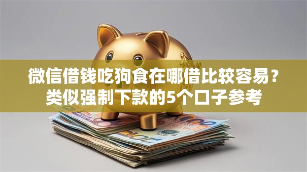 微信借钱吃狗食在哪借比较容易？类似强制下款的5个口子参考