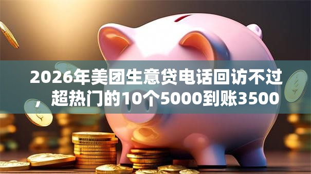 2026年美团生意贷电话回访不过，超热门的10个5000到账3500的平台推荐