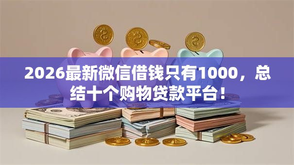 2026最新微信借钱只有1000，总结十个购物贷款平台！