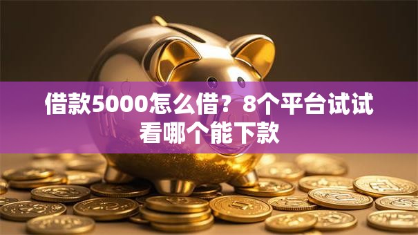 借款5000怎么借?8个平台试试看哪个能下款 借款5000怎么借?8个平台试试看哪个能下款
