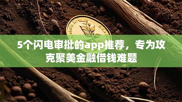 5个闪电审批的app推荐，专为攻克聚美金融借钱难题