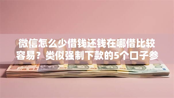 微信怎么少借钱还钱在哪借比较容易？类似强制下款的5个口子参考