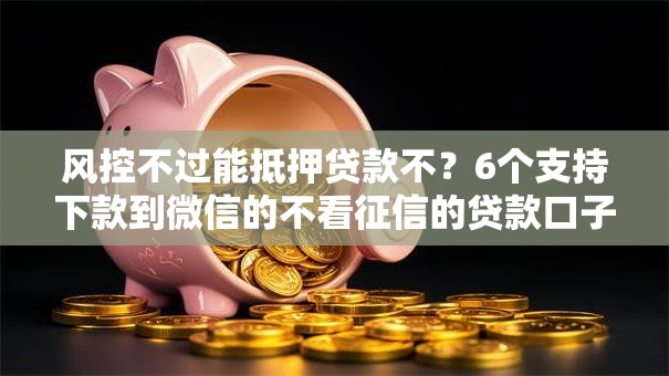 风控不过能抵押贷款不？6个支持下款到微信的不看征信的贷款口子