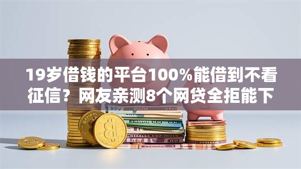 19岁借钱的平台100%能借到不看征信？网友亲测8个网贷全拒能下款的平台盘点