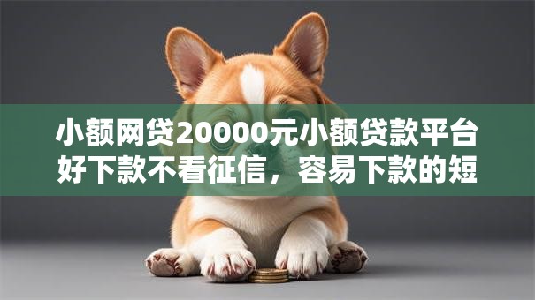 小额网贷20000元小额贷款平台好下款不看征信，容易下款的短期借款的8个平台介绍