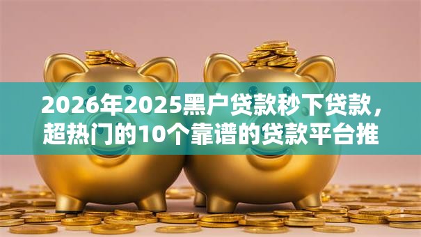 2026年2025黑户贷款秒下贷款，超热门的10个靠谱的贷款平台推荐
