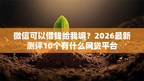 微信可以借钱给我嘛?2026最新测评10个有什么网贷平台 微信可以借钱给我嘛?2026最新测评10个有什么网贷平台