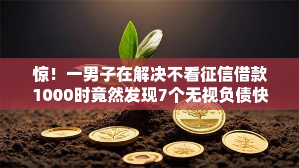 惊！一男子在解决不看征信借款1000时竟然发现7个无视负债快速下款长期网贷的平台，事后分享了出来