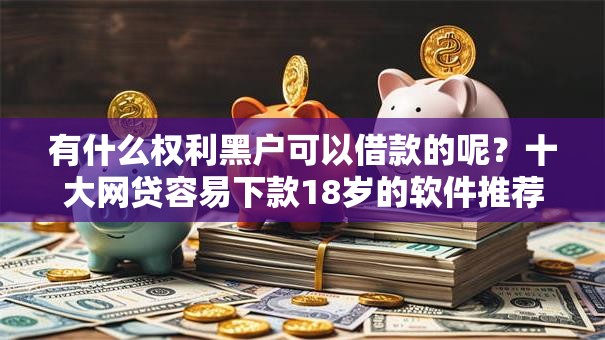 有什么权利黑户可以借款的呢？十大网贷容易下款18岁的软件推荐