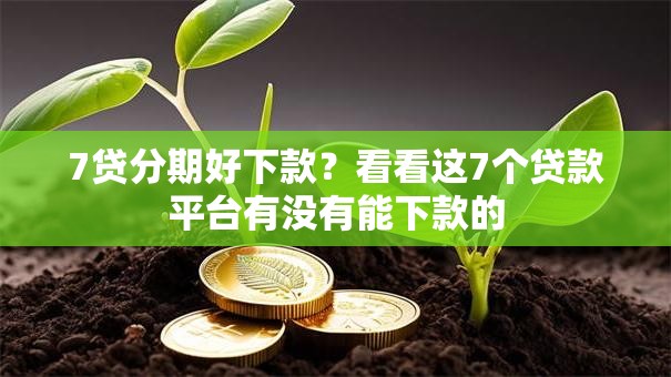 7贷分期好下款？看看这7个贷款平台有没有能下款的