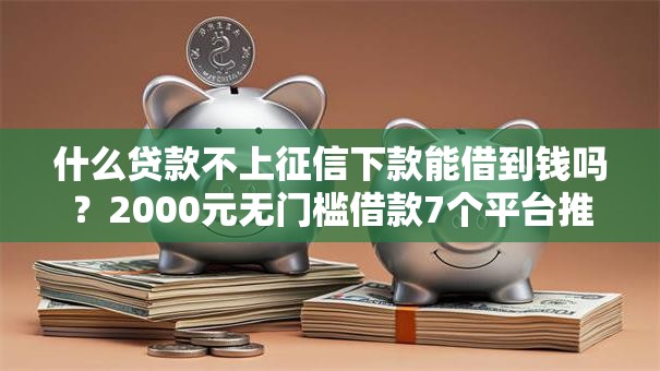 什么贷款不上征信下款能借到钱吗？2000元无门槛借款7个平台推荐