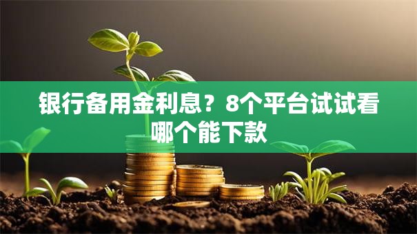 银行备用金利息？8个平台试试看哪个能下款
