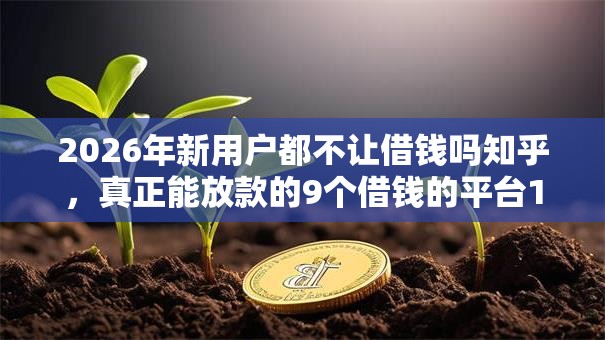 2026年新用户都不让借钱吗知乎，真正能放款的9个借钱的平台100%能借到利息低推荐