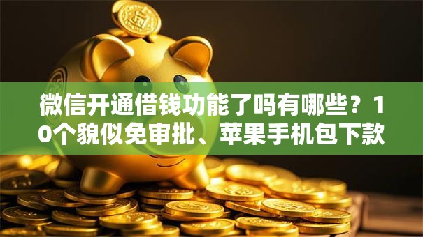 微信开通借钱功能了吗有哪些？10个貌似免审批、苹果手机包下款的口子合集