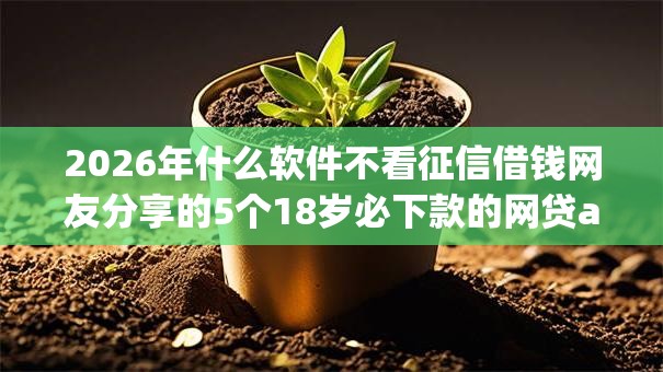 2026年什么软件不看征信借钱网友分享的5个18岁必下款的网贷app我觉得不错! 2026年什么软件不看征信借钱网友分享的5个18岁必下款的网贷app我觉得不错!