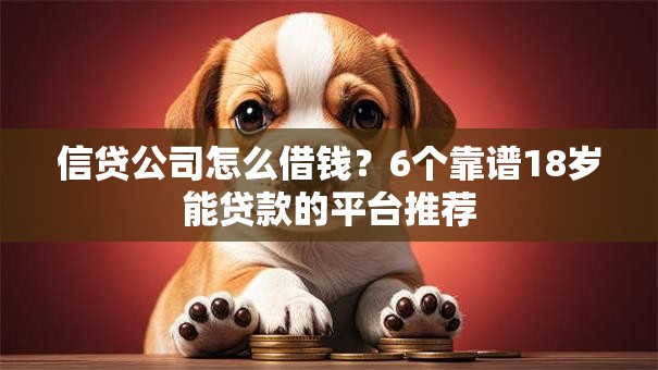 信贷公司怎么借钱？6个靠谱18岁能贷款的平台推荐