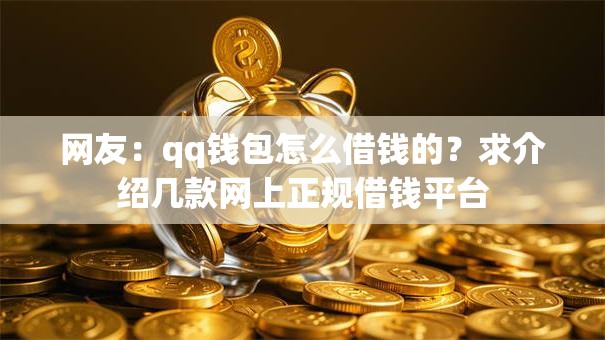 网友：qq钱包怎么借钱的？求介绍几款网上正规借钱平台