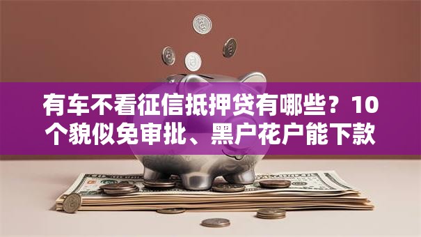 有车不看征信抵押贷有哪些？10个貌似免审批、黑户花户能下款的平台合集