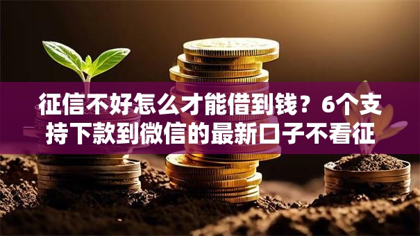 征信不好怎么才能借到钱？6个支持下款到微信的最新口子不看征信的
