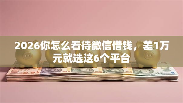 2026你怎么看待微信借钱,差1万元就选这6个平台 2026你怎么看待微信借钱,差1万元就选这6个平台