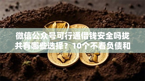 微信公众号可行通借钱安全吗拢共有哪些选择？10个不看负债和征信的平台详解