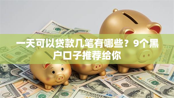 一天可以贷款几笔有哪些？9个黑户口子推荐给你