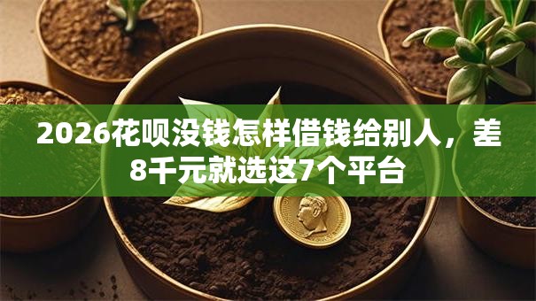 2026花呗没钱怎样借钱给别人，差8千元就选这7个平台