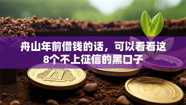 舟山年前借钱的话，可以看看这8个不上征信的黑口子