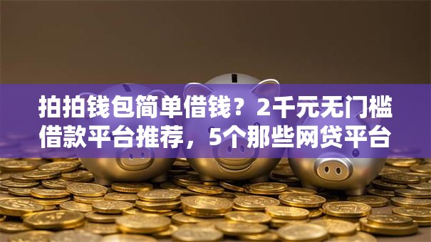 拍拍钱包简单借钱?2千元无门槛借款平台推荐,5个那些网贷平台不上征信盘点 拍拍钱包简单借钱?2千元无门槛借款平台推荐,5个那些网贷平台不上征信盘点