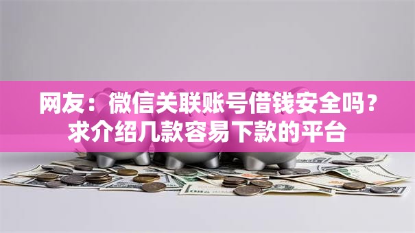 网友：微信关联账号借钱安全吗？求介绍几款容易下款的平台