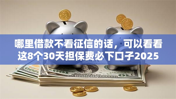 哪里借款不看征信的话，可以看看这8个30天担保费必下口子2025