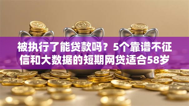 被执行了能贷款吗？5个靠谱不征信和大数据的短期网贷适合58岁的平台推荐