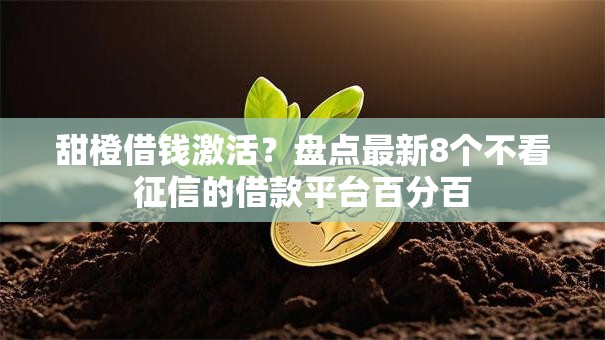 甜橙借钱激活？盘点最新8个不看征信的借款平台百分百