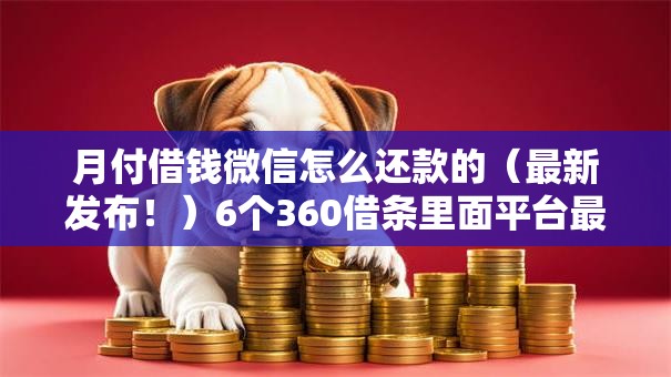 月付借钱微信怎么还款的（最新发布！）6个360借条里面平台最好