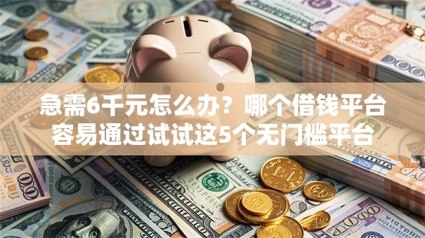 急需6千元怎么办？哪个借钱平台容易通过试试这5个无门槛平台