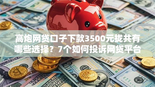 高炮网贷口子下款3500元拢共有哪些选择？7个如何投诉网贷平台详解