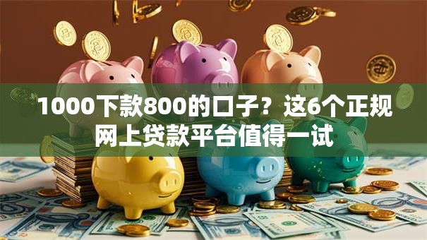 1000下款800的口子？这6个正规网上贷款平台值得一试