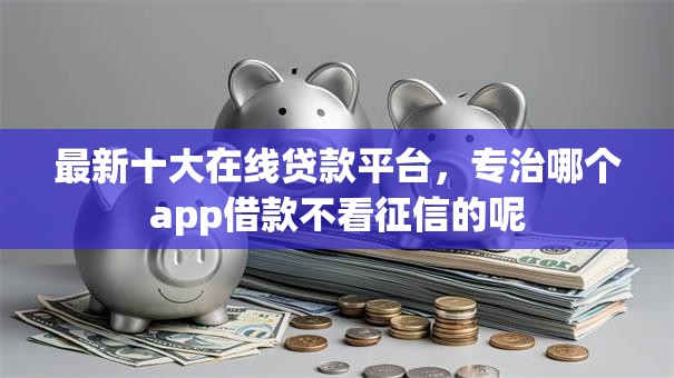 最新十大在线贷款平台，专治哪个app借款不看征信的呢