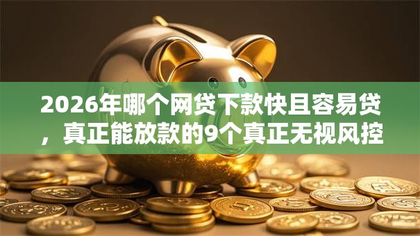 2026年哪个网贷下款快且容易贷，真正能放款的9个真正无视风控黑白的网贷口子推荐