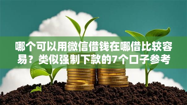 哪个可以用微信借钱在哪借比较容易？类似强制下款的7个口子参考