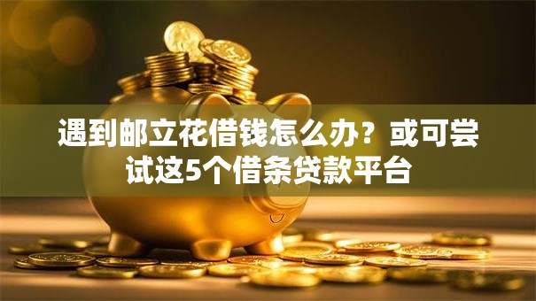 遇到邮立花借钱怎么办？或可尝试这5个借条贷款平台