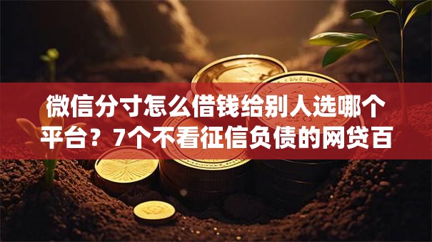 微信分寸怎么借钱给别人选哪个平台?7个不看征信负债的网贷百分百下款app推荐 微信分寸怎么借钱给别人选哪个平台?7个不看征信负债的网贷百分百下款app推荐