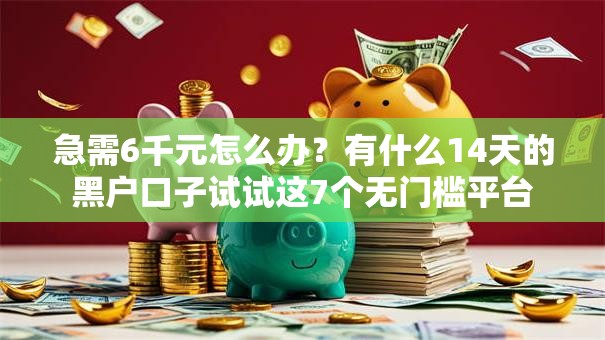 急需6千元怎么办?有什么14天的黑户口子试试这7个无门槛平台 急需6千元怎么办?有什么14天的黑户口子试试这7个无门槛平台